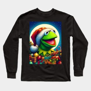 Puppet Wonderland: Festive Art Prints Featuring Whimsical Puppets for a Joyful Christmas Celebration! Long Sleeve T-Shirt